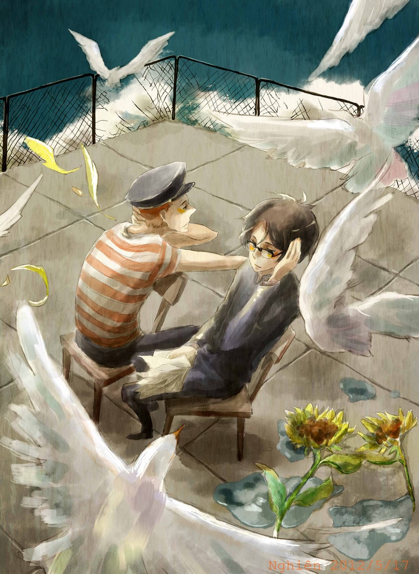 kawabuchi sentarou and nishimi kaoru (sakamichi no apollon) drawn by inputanimeoutput