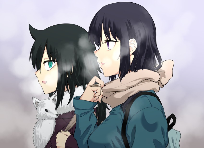 kuroki tomoko and tamura yuri (watashi ga motenai no wa dou kangaetemo omaera ga warui!) drawn by orikuchi_hirata
