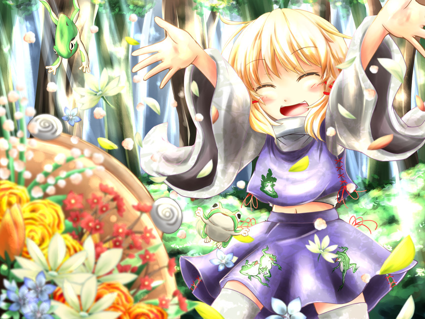 moriya suwako (touhou) drawn by tamasan
