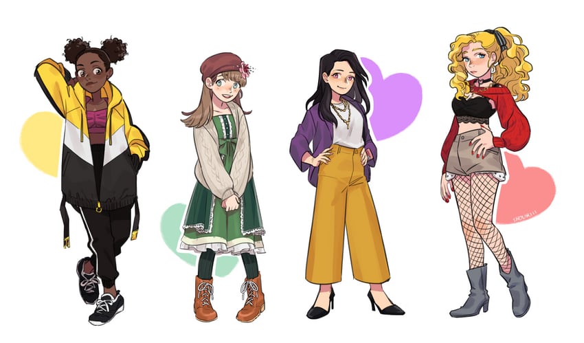 wendy testaburger, bebe stevens, heidi turner, and nichole daniels (south park) drawn by shouri_(mirrorshards)