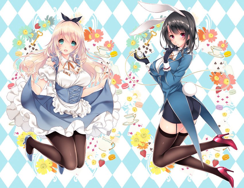 atago and takao (kantai collection and 1 more) drawn by ayase_hazuki