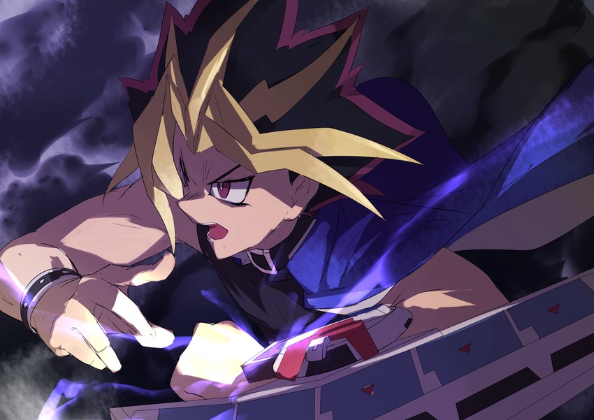 yami yugi (yu-gi-oh! and 1 more) drawn by momiji_oroshi