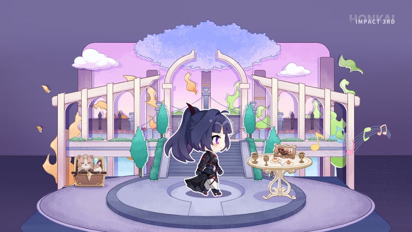 elysia, raiden mei, aponia, eden, and can (honkai and 1 more)
