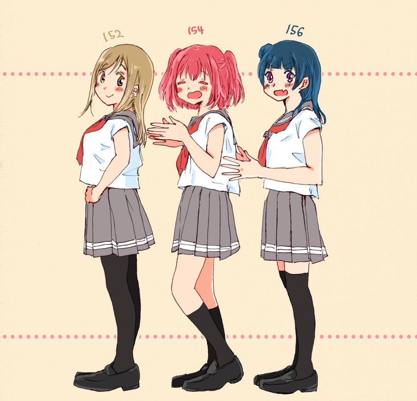 tsushima yoshiko, kunikida hanamaru, and kurosawa ruby (love live! and 1 more) drawn by white_(waterwhite)