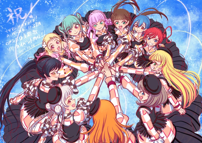 shibuya kanon, tang keke, heanna sumire, arashi chisato, hazuki ren, and 6 more (love live! and 1 more) drawn by seiha_(hnumkt)