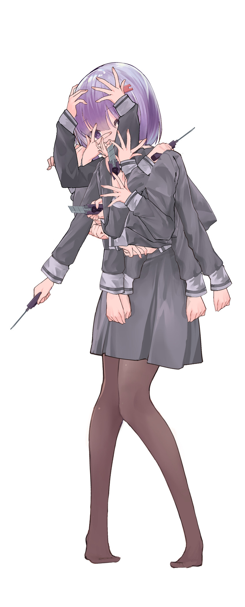 yuzuki yukari (voiceroid and 1 more) drawn by microa