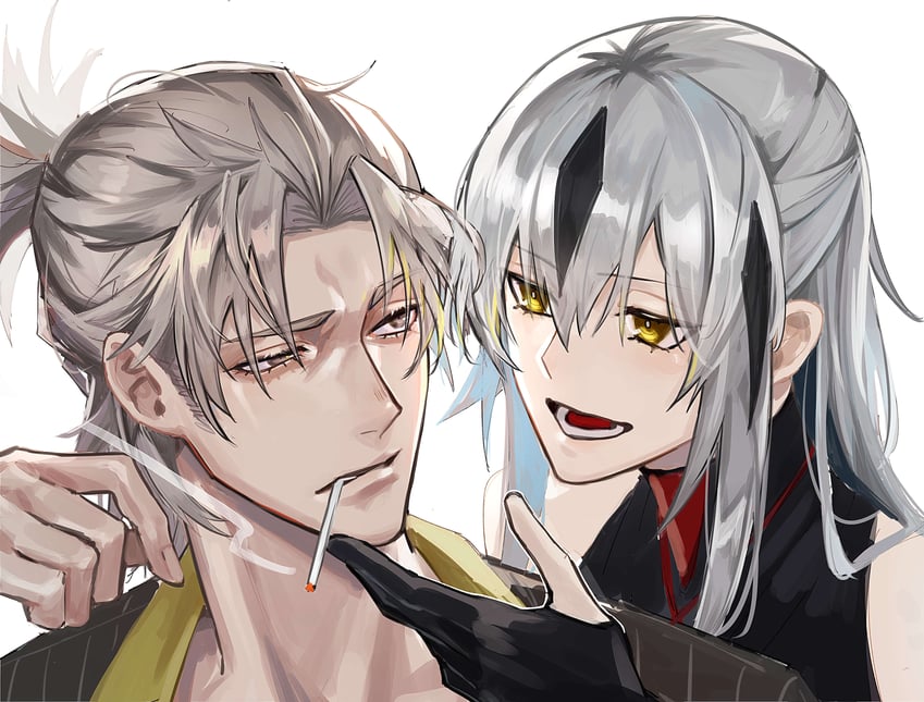 nagao kagetora, uesugi kenshin, and takeda shingen (fate and 1 more) drawn by haruakira