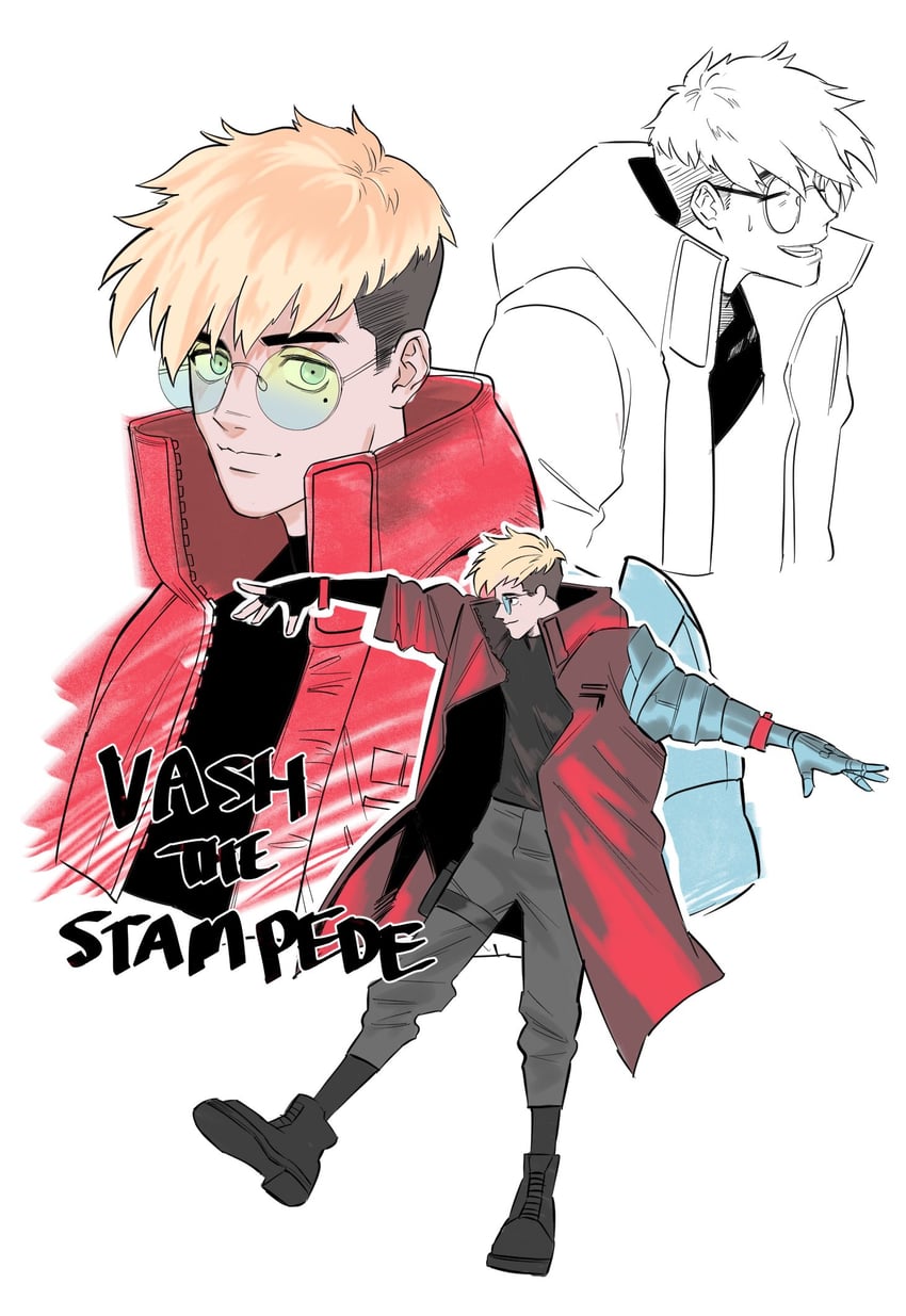 vash the stampede (trigun and 1 more) drawn by kogu_(nue_insideout)