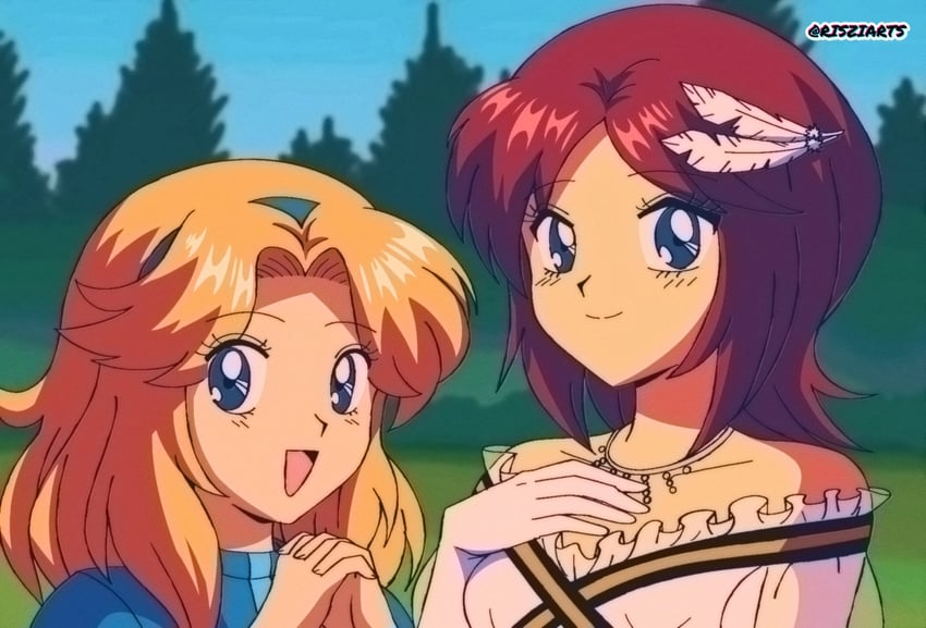 maria robotnik and princess elise the third (sonic and 1 more) drawn by risziarts