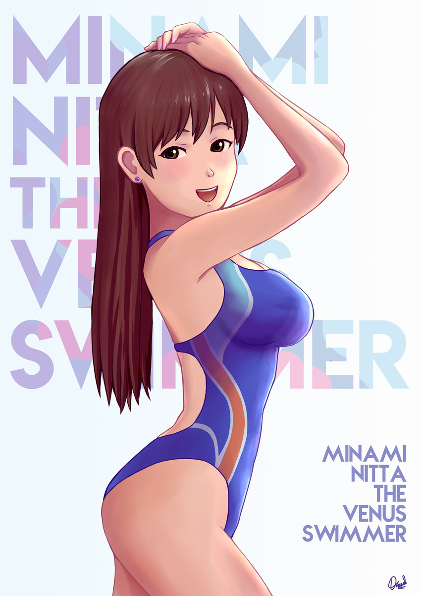 nitta minami (idolmaster and 2 more) drawn by danis_ariandi