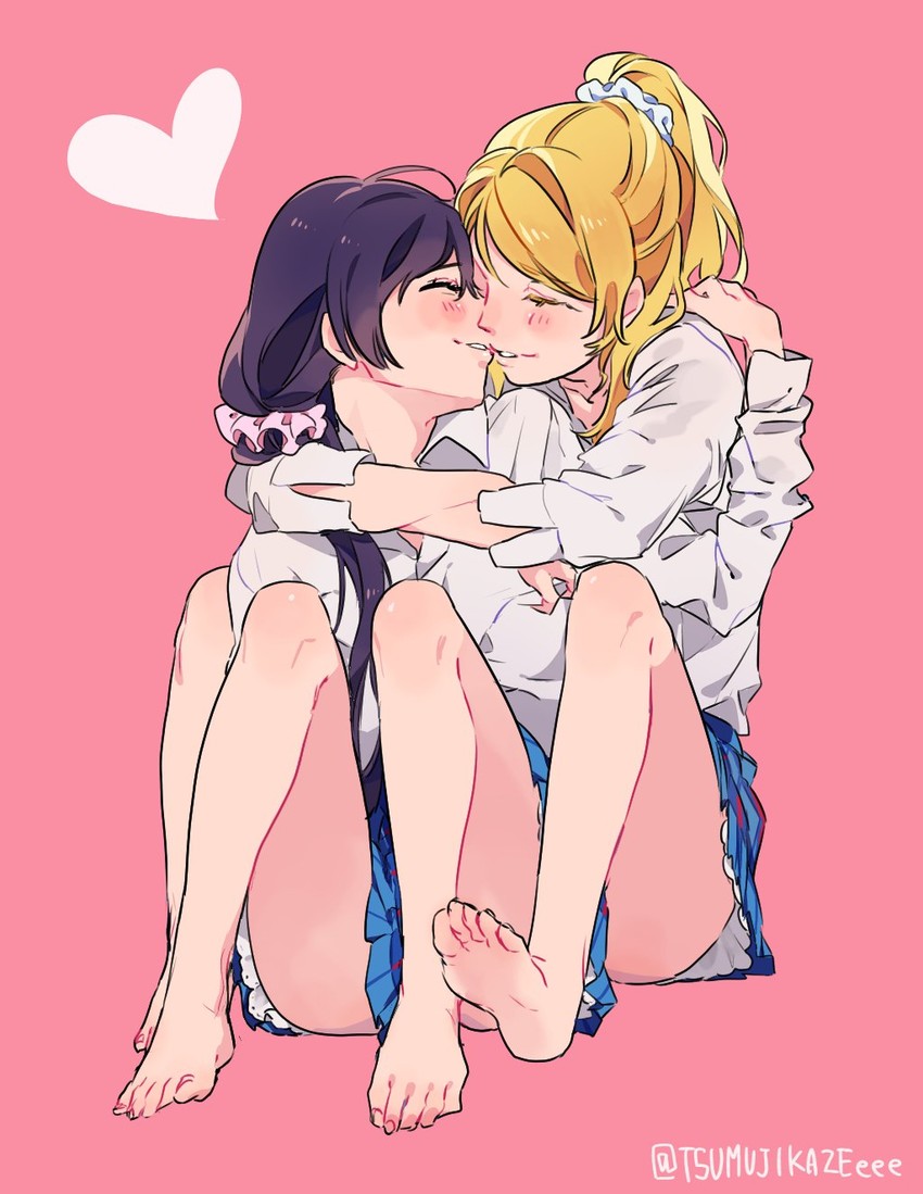 tojo nozomi and ayase eli (love live! and 1 more) drawn by tsumujikaze74