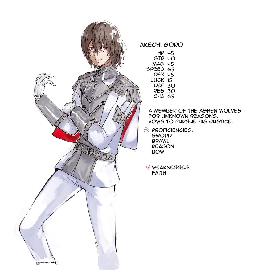 akechi gorou and crow (fire emblem and 3 more) drawn by yourfreakyneighbourh