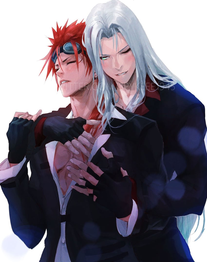sephiroth and reno (final fantasy and 2 more) drawn by spykeee