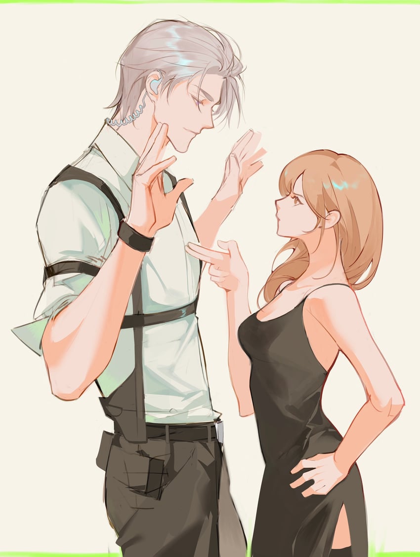 protagonist and charlie su (light and night love) drawn by denpa0304