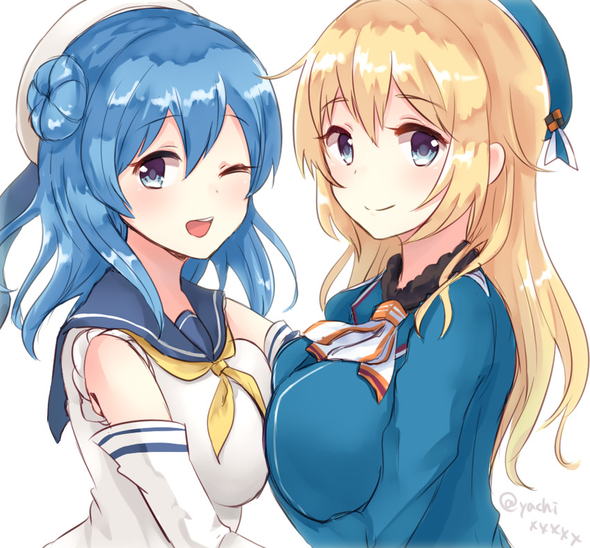 atago and urakaze (kantai collection) drawn by chiune_(yachi)