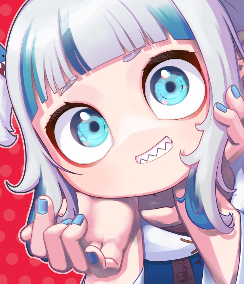 gawr gura (hololive and 1 more) drawn by appleblossomtea