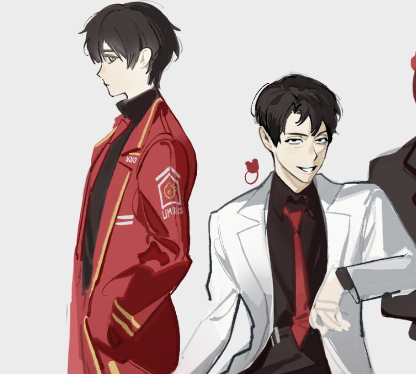 dante, angela, roland, and ayin (project moon and 3 more) drawn by patchfire