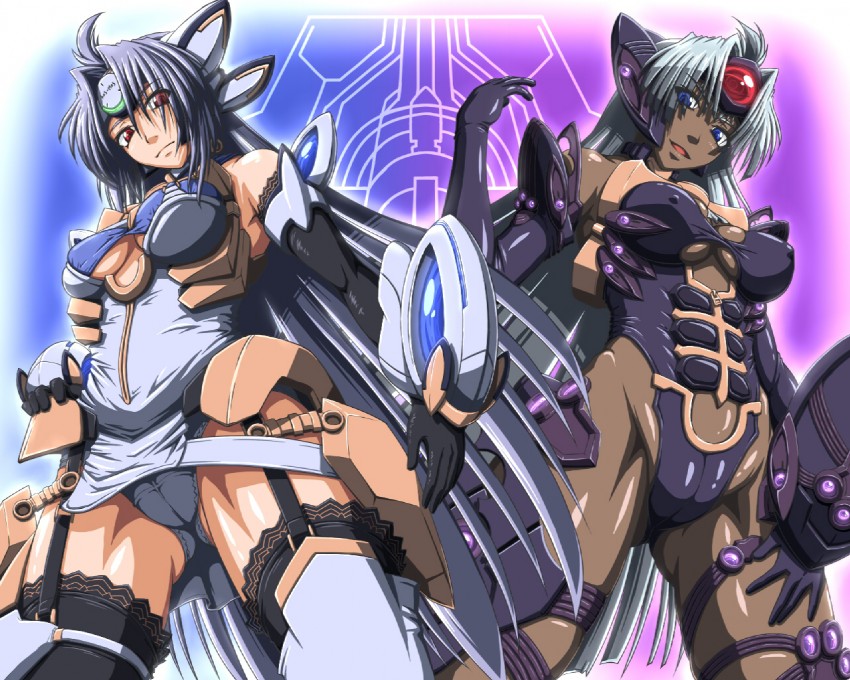 kos-mos, t-elos, and kos-mos ver. 4 (xenosaga and 1 more) drawn by taro