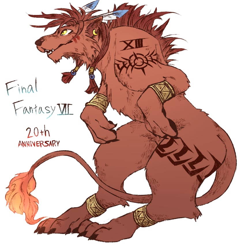 red xiii (final fantasy and 1 more) drawn by tabby_(un-limited)