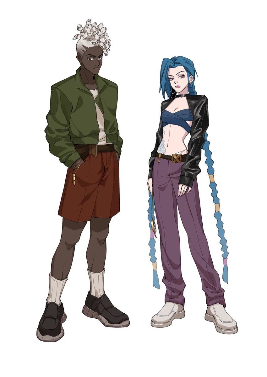 jinx, arcane jinx, and ekko (league of legends and 1 more) drawn by ji_ciwei