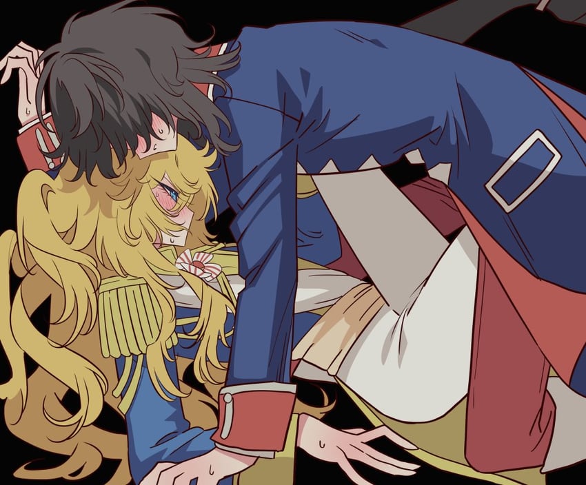 oscar francois de jarjayes and andre grandier (versailles no bara) drawn by meremero