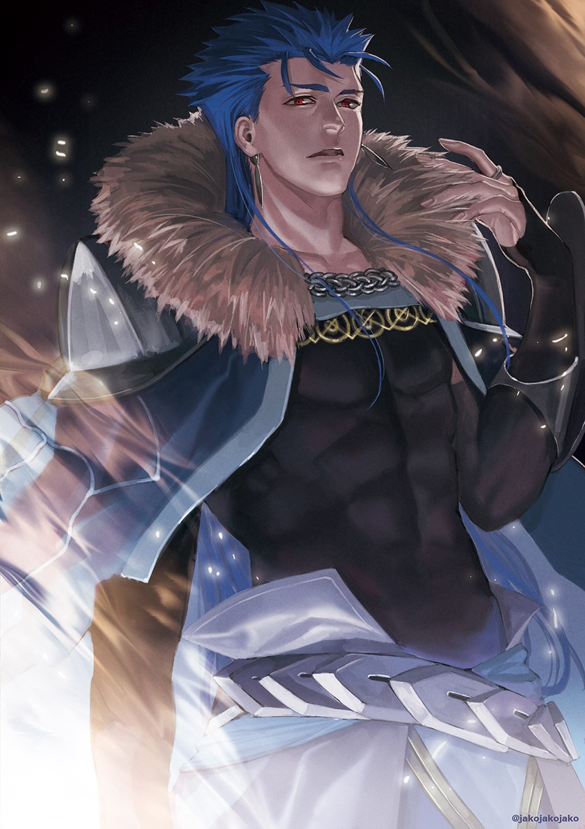 cu chulainn (fate and 1 more) drawn by jakojakojako