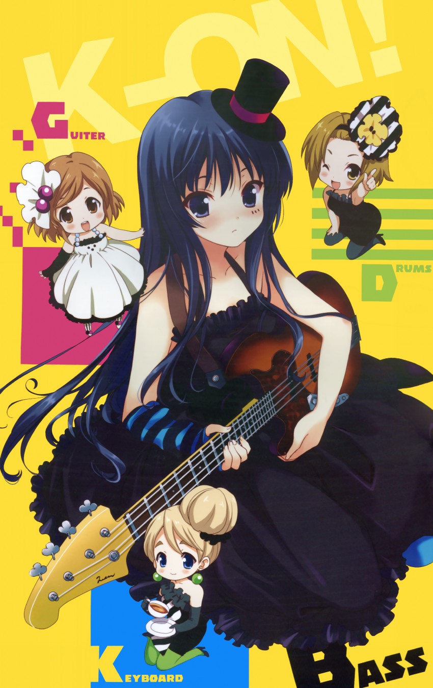 akiyama mio, hirasawa yui, tainaka ritsu, and kotobuki tsumugi (k-on!) drawn by qp:flapper