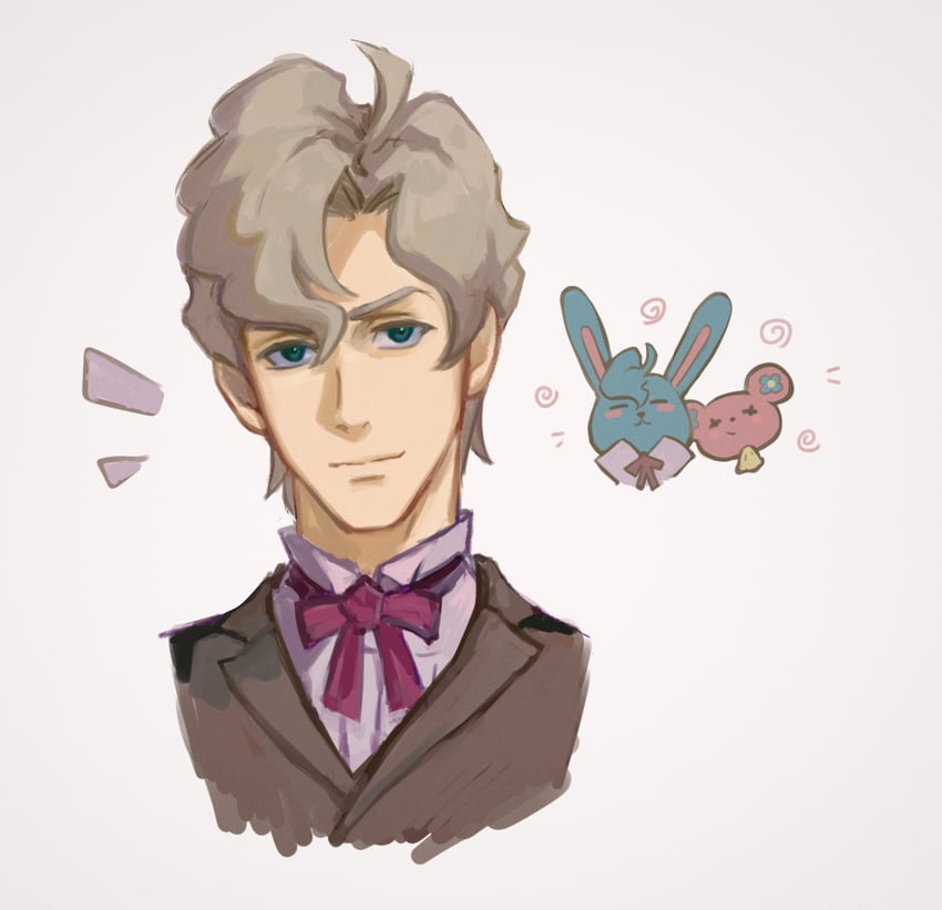 herlock sholmes and iris wilson (ace attorney and 1 more) drawn by kaze_(yznyttdgs)