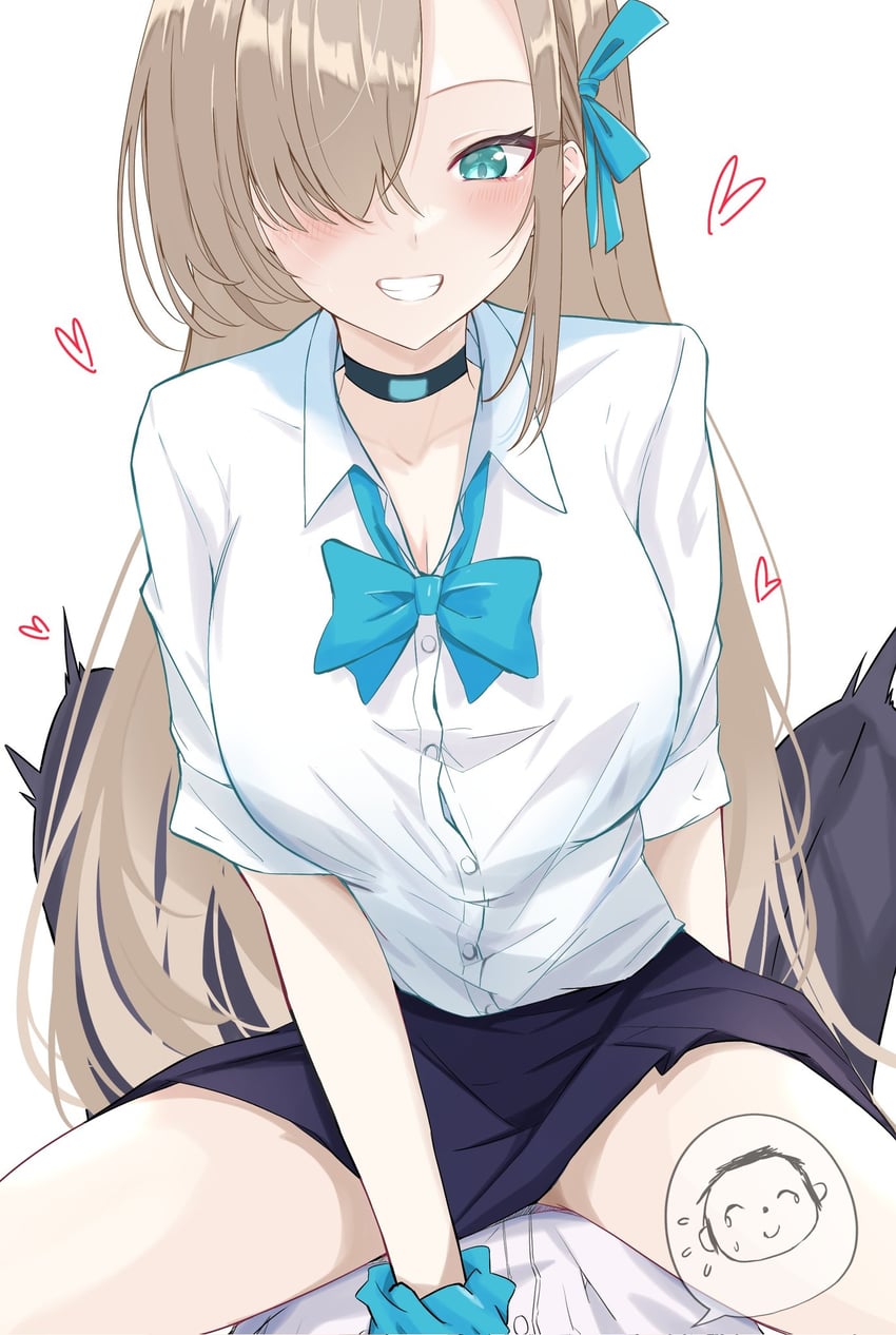 sensei, doodle sensei, and asuna (blue archive) drawn by toshino_niko