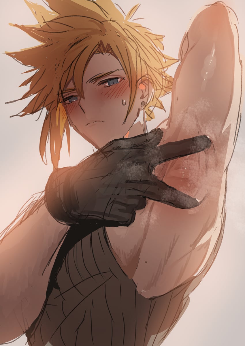 cloud strife (final fantasy and 1 more) drawn by none_(kameko227)