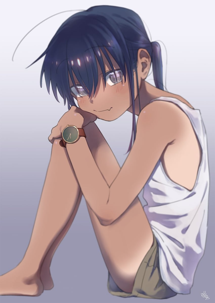 ichihashi kei (inaka ni kaeru to yakeni natsuita kasshoku ponytail shota ga iru and 1 more) drawn by ferea_bimi