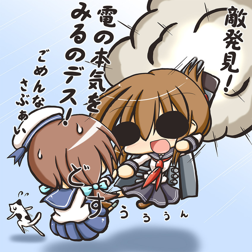 inazuma, error musume, and plasma-chan (kantai collection) drawn by kasaneko