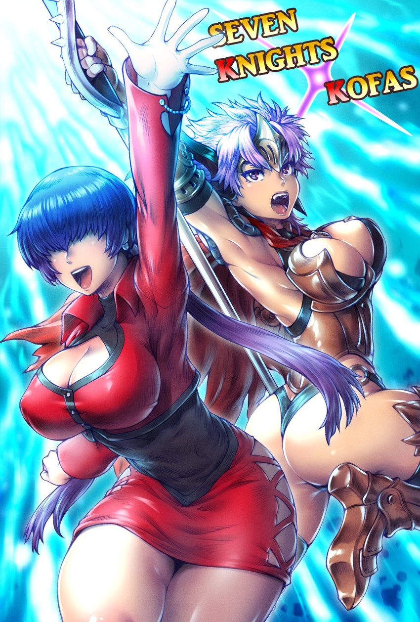 shermie, orochi shermie, and eileen (the king of fighters and 2 more) drawn by kuroshio_(zung-man)