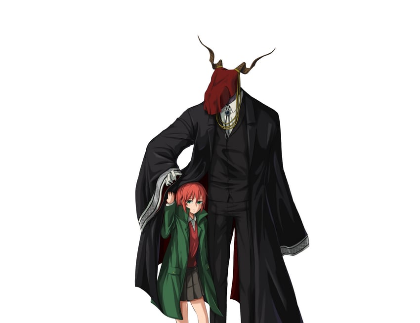 hatori chise and elias ainsworth (mahou tsukai no yome) drawn by delfuze