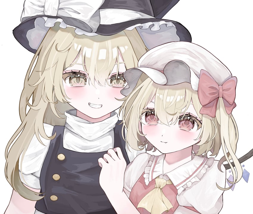 kirisame marisa and flandre scarlet (touhou) drawn by ramu_ne1025