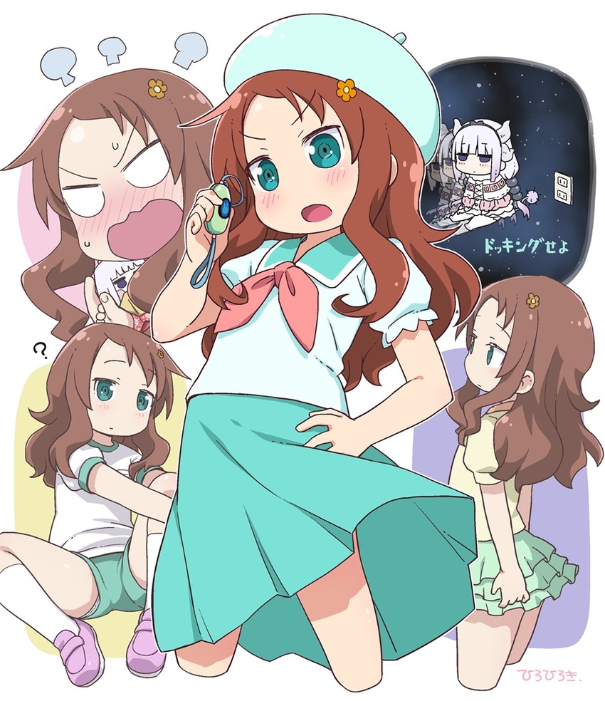 kanna kamui and saikawa riko (kobayashi-san chi no maidragon) drawn by hiro_hiroki