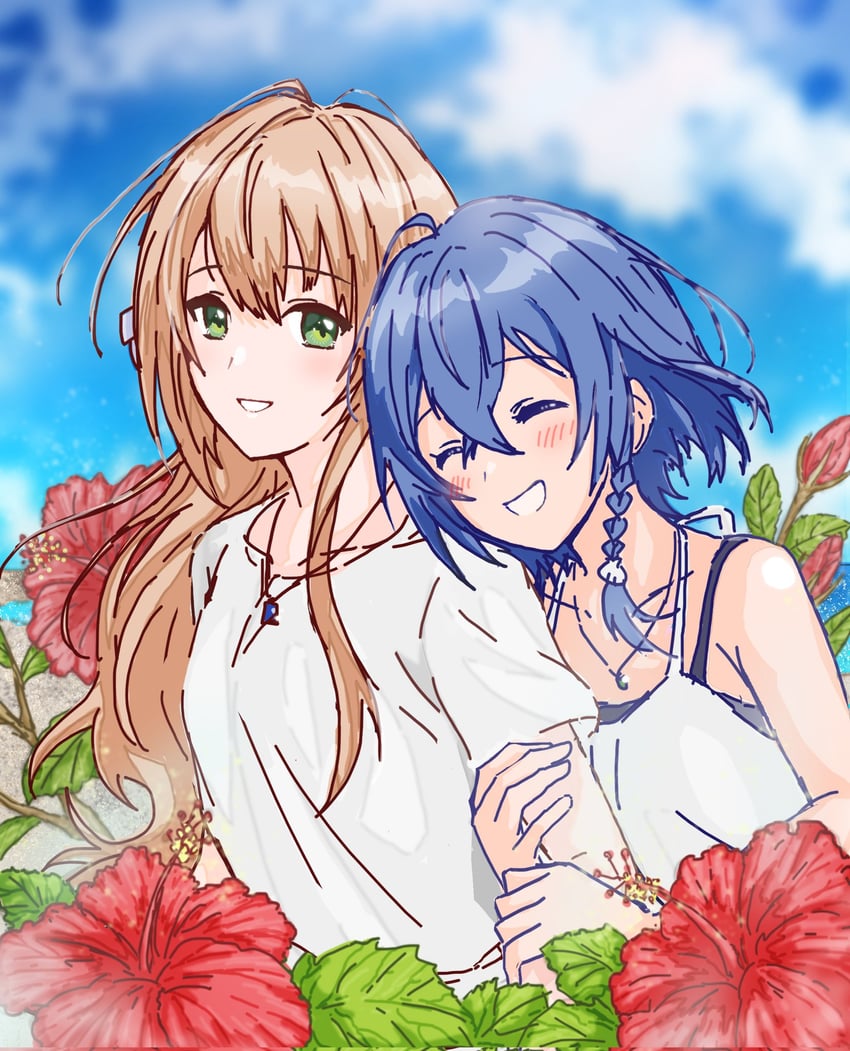 misakino kukuru and miyazawa fuuka (shiroi suna no aquatope) drawn by upalupatarara