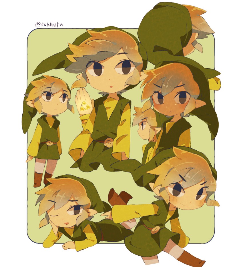 link and toon link (the legend of zelda and 1 more) drawn by tokuura