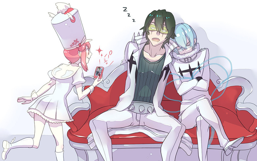 jakuzure nonon, sanageyama uzu, and inumuta houka (kill la kill) drawn by meri_(id)