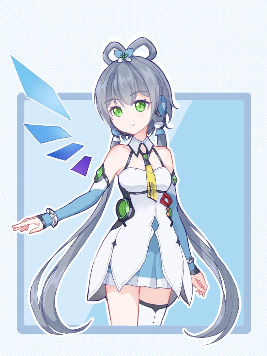 luo tianyi (vocaloid and 1 more) drawn by pointzhu