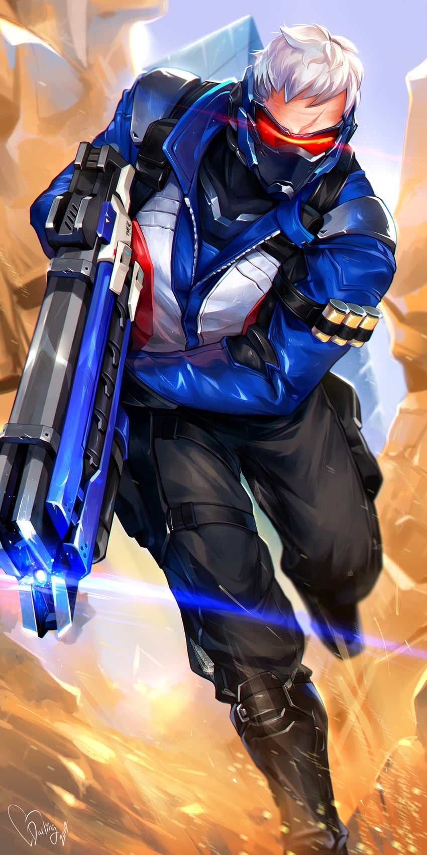 soldier: 76 (overwatch and 1 more) drawn by lina_rojas