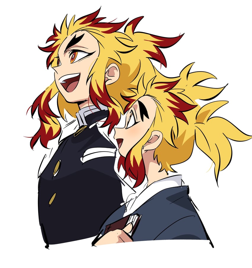 rengoku kyoujurou and rengoku senjurou (kimetsu no yaiba) drawn by soyeonp19