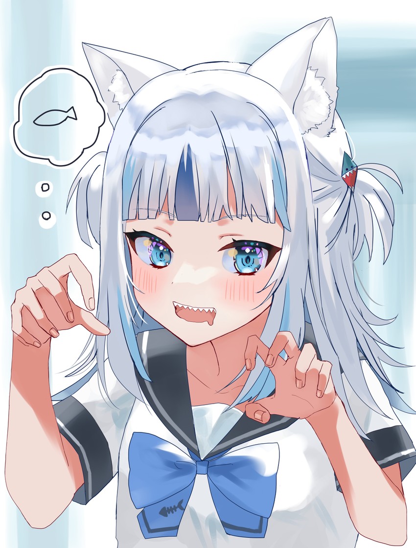 gawr gura (hololive and 1 more) drawn by zakurochisa