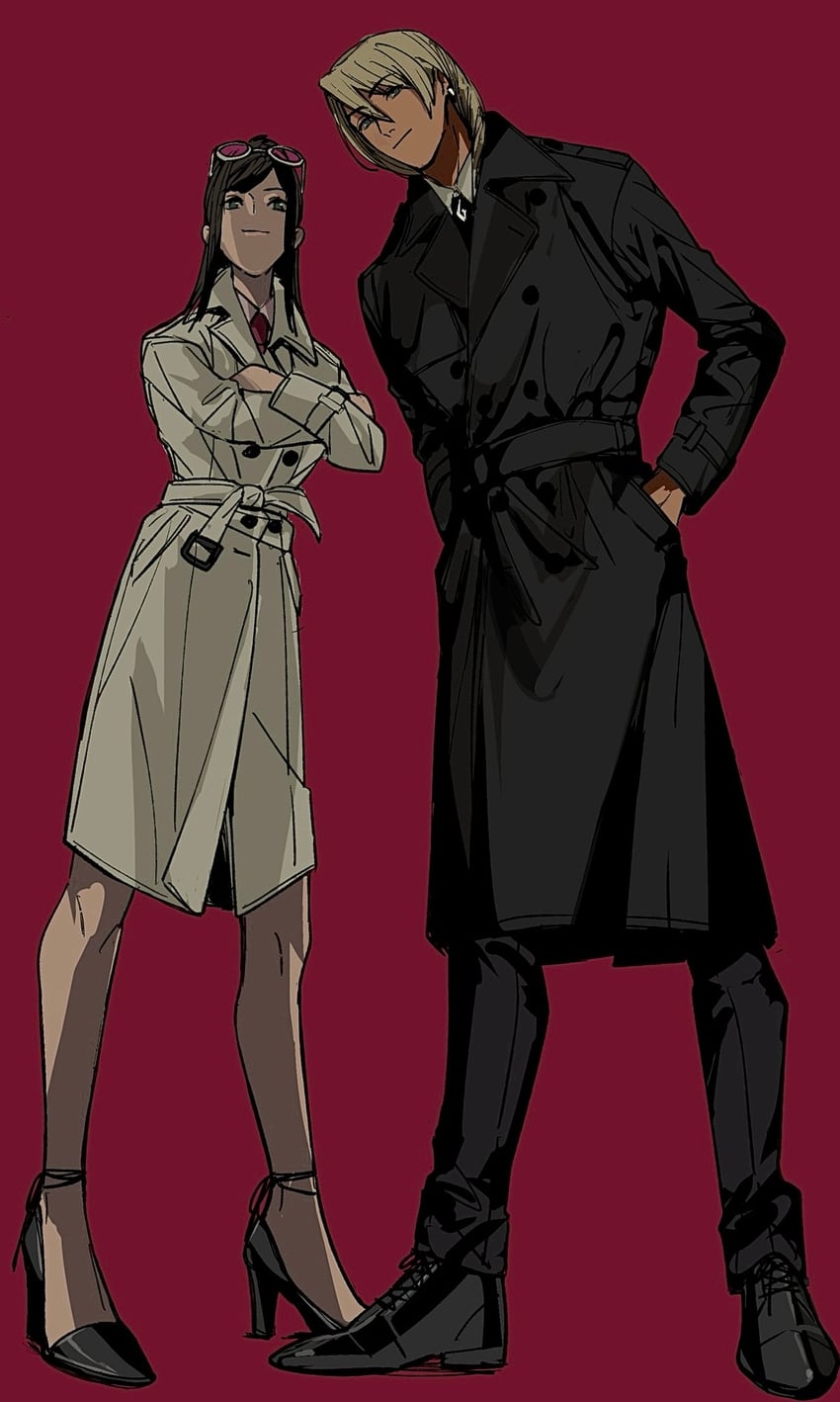 klavier gavin and ema skye (ace attorney and 1 more) drawn by amikoiiko