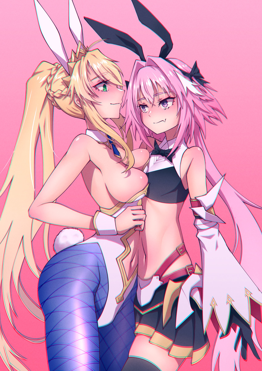 artoria pendragon and astolfo (fate and 1 more) drawn by hej_510