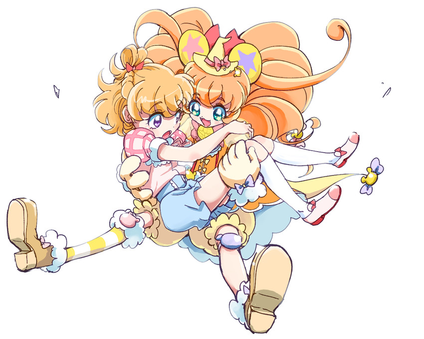 asahina mirai, mofurun, and cure mofurun (precure and 1 more) drawn by azuma_yukihiko
