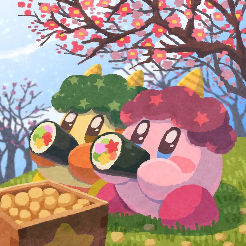 kirby and waddle dee (kirby) drawn by miclot