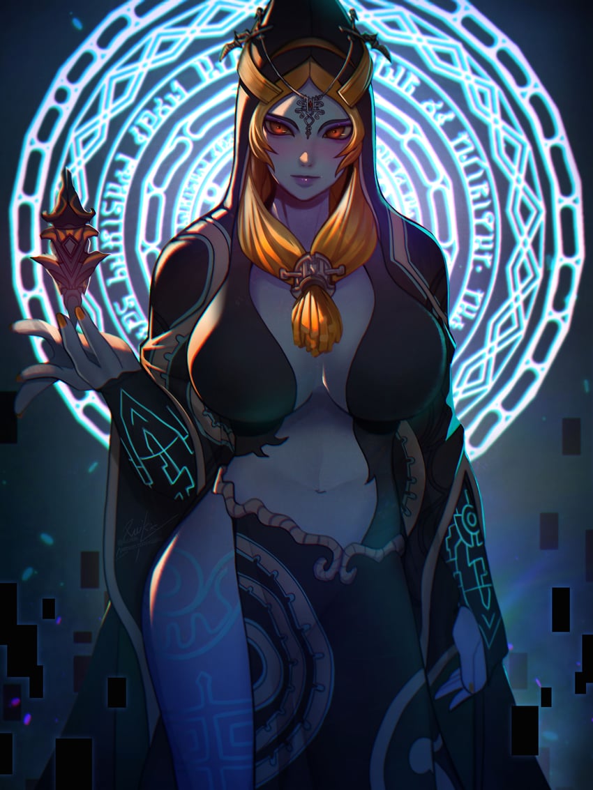 midna (the legend of zelda and 1 more) drawn by xuuikie_ashe
