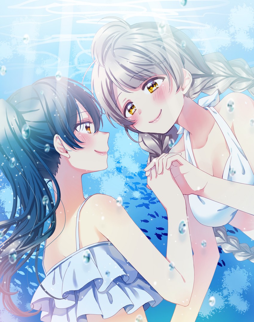 sonoda umi and minami kotori (love live! and 2 more) drawn by hina_(hinalovesugita)