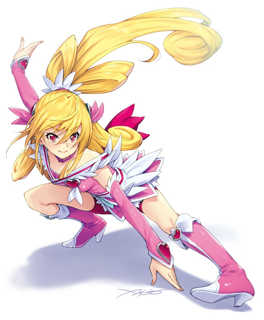 aida mana and cure heart (precure and 1 more) drawn by kazuma_muramasa